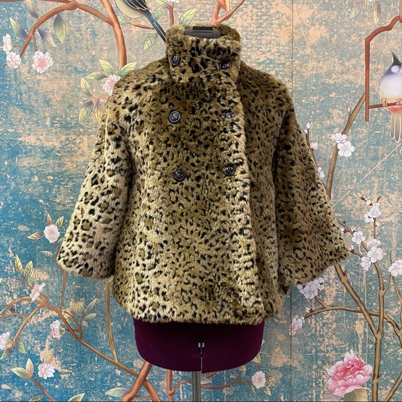 Free People Cheetah Print Faux Fur Jacket NWT